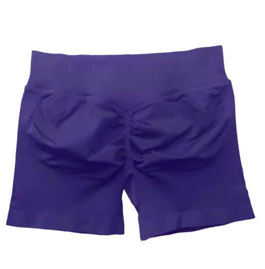 Dark Collection - Purple Seamless Scrunch Bum Shorts