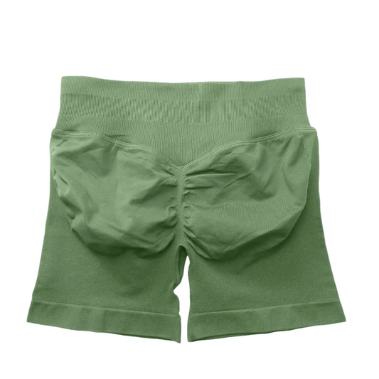 Intentions Collection - Pistachio Seamless Scrunch Bum Shorts