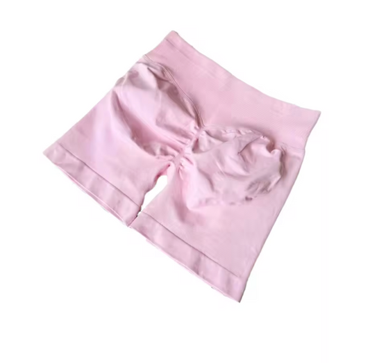 Baby Collection - Pink Seamless Scrunch Bum Shorts