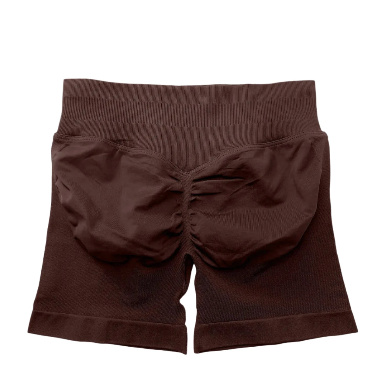 Intentions Collection - Brown Seamless Scrunch Bum Shorts